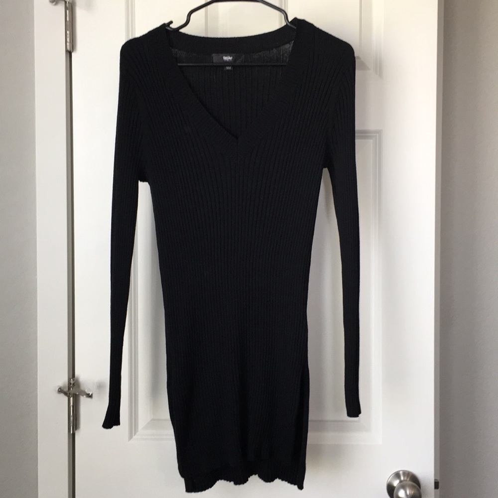 Black L/S Slit Side Sweater - Picture 2 of 5